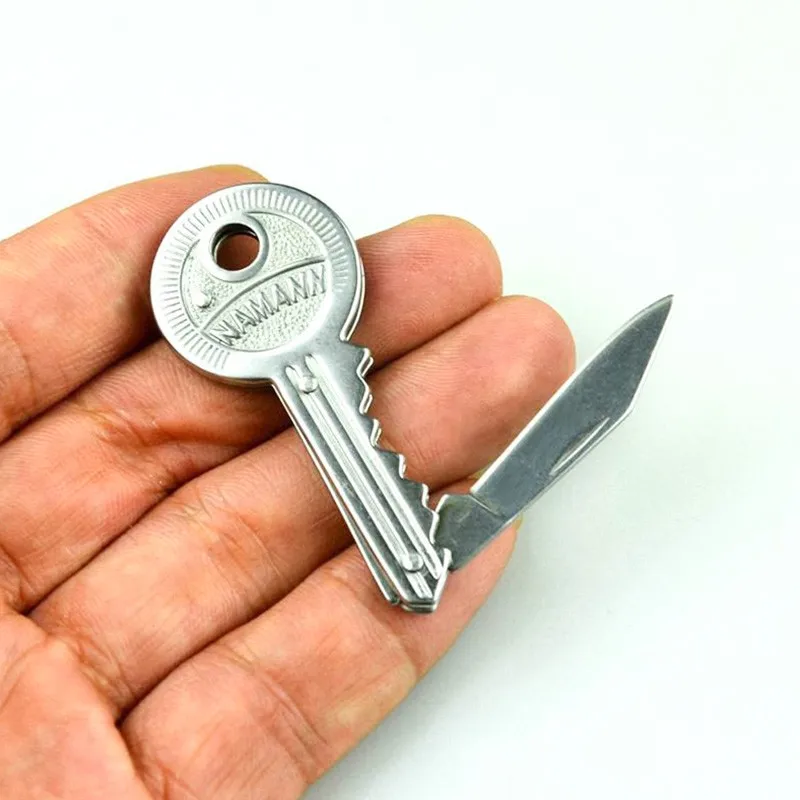 Nuevo 1 pieza Mini clave cuchillo plegable bolsillo cuchillo clave cadena cuchillo pelador portátil acampada llave anillo cuchillo al aire libre herramienta de supervivencia