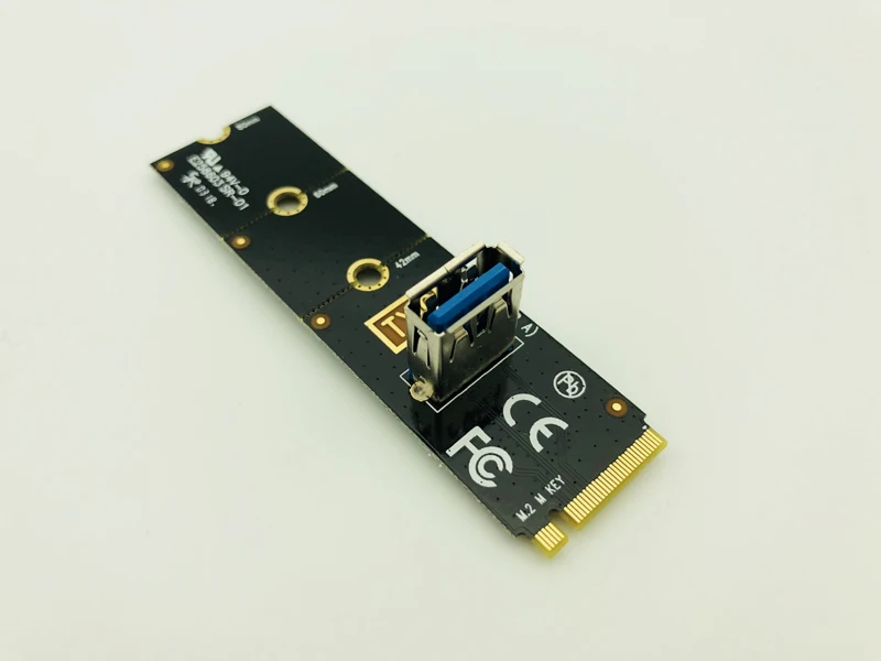 NGFF M.2 to PCI-E X16 Slot Transfer Card Mining Pcie Riser Card VGA Extension Cable