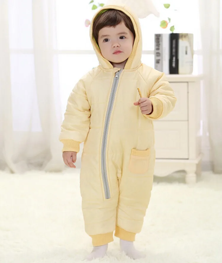COOTELILI/зимняя одежда для новорожденных мальчиков комбинезон для маленьких девочек, теплый флисовый Зимний комбинезон, хлопковый комбинезон для младенцев, пальто с капюшоном, 6-24 месяца