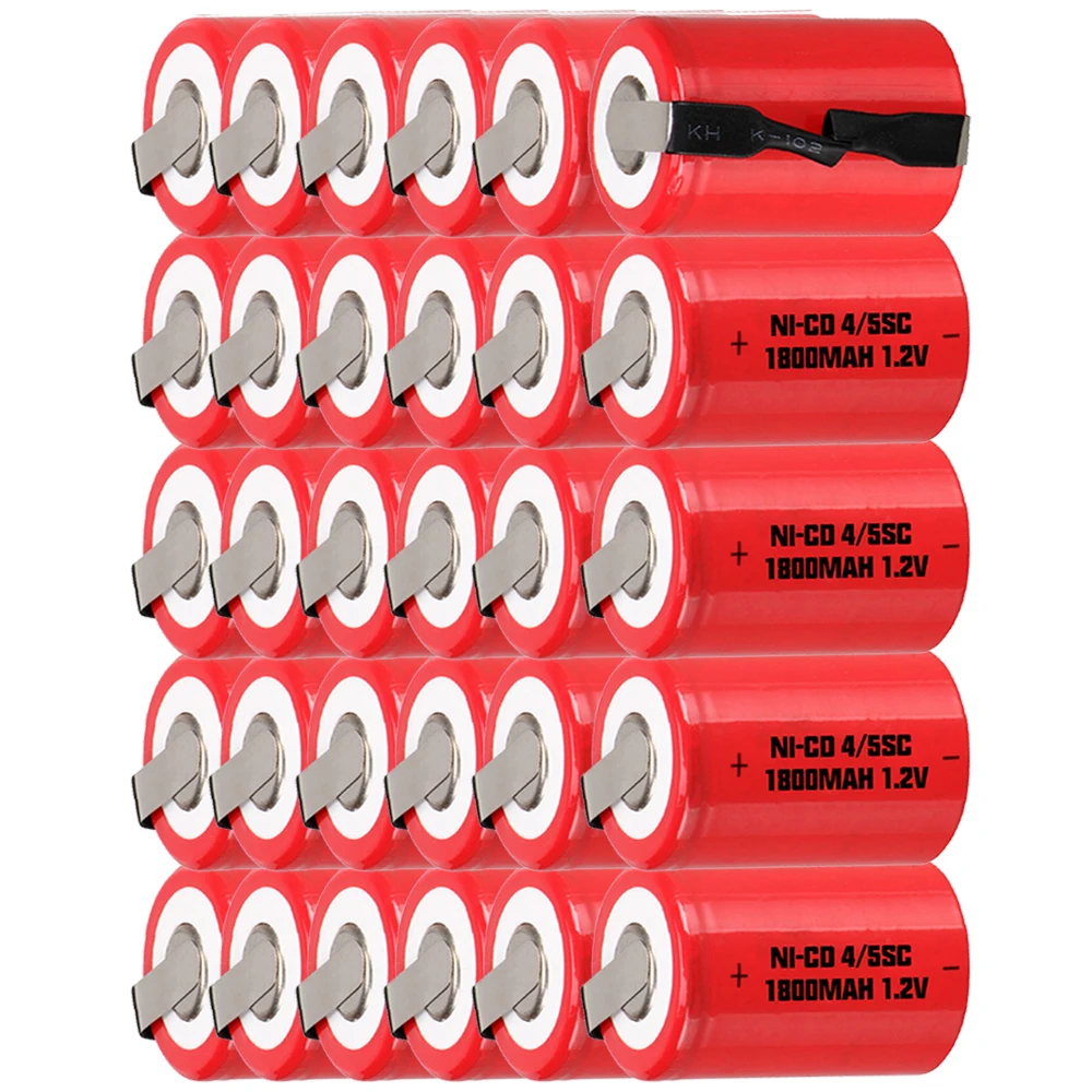 

Lowest price 30 piece 4/5SC battery 1.2v batteries rechargeable 1800mAh nicd battery for power tools akkumulator