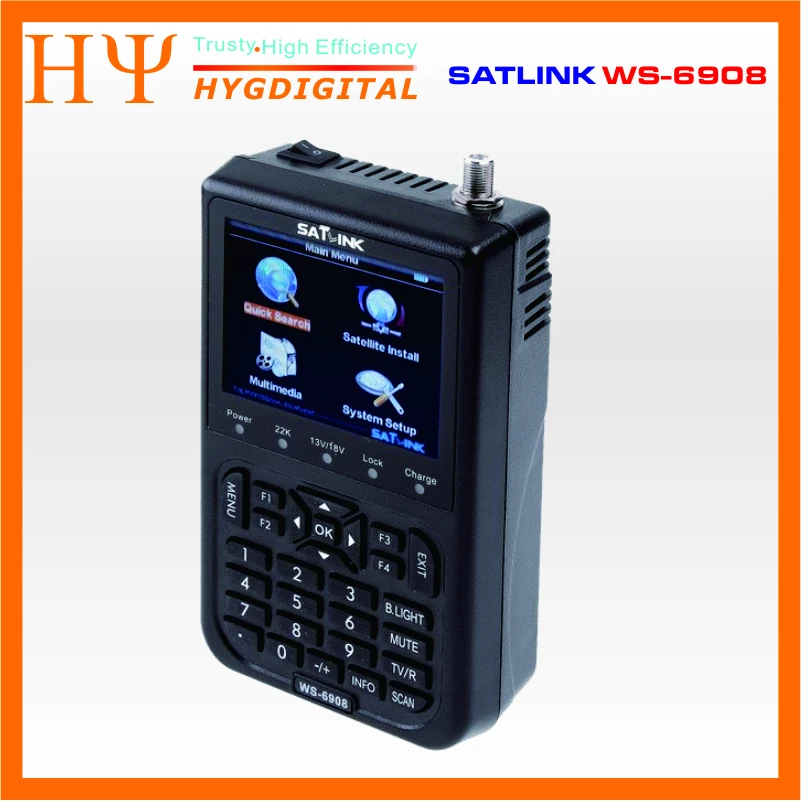 Satlink WS-6908 3,5 ЖК-DVB-S FTA цифровой спутниковый сигнал ws 6908 спутниковый искатель