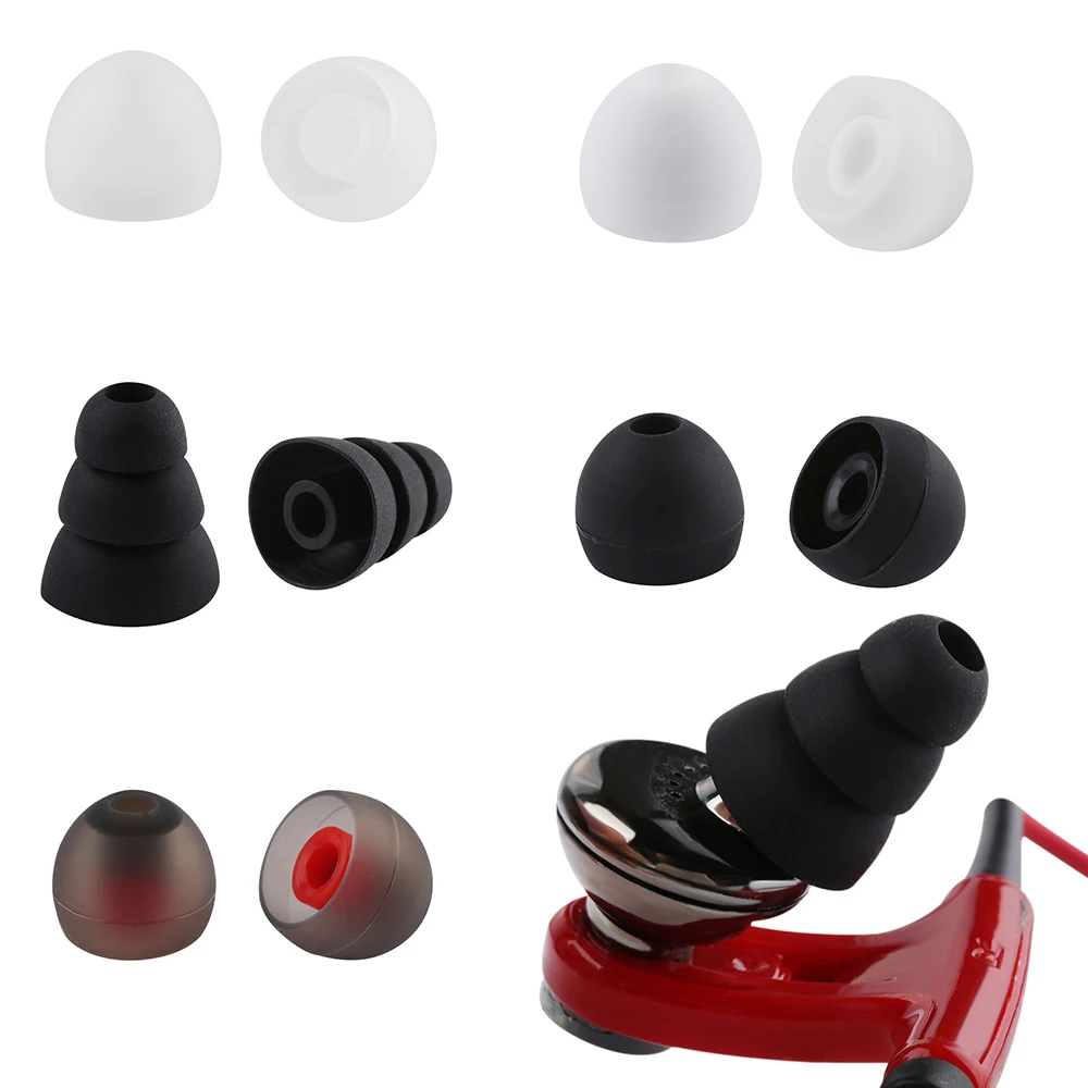 10 Pairs New Soft Silicone Replacement 4MM Earbuds Ear Tips Cover Cap