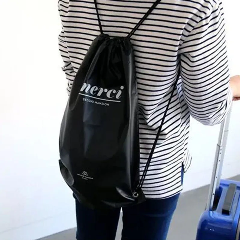 Новая водонепроницаемая сумка на шнуровке Портативный пляжный рюкзак дорожная сумка двойные ремни прочный шар карманы Унисекс Легкие