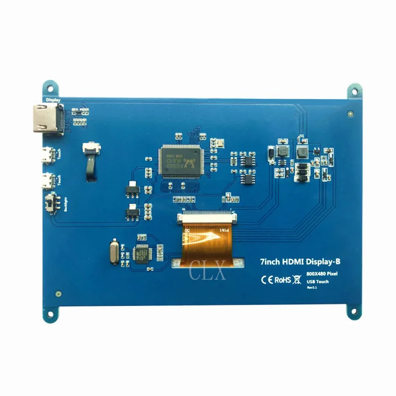 7 дюймов HDMI ёмкостный ЖК дисплей с IPS сенсорный Экран монитор 800*480 для Raspberry Pi