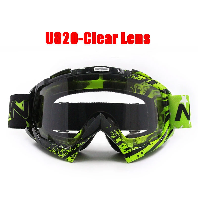 Спортивные очки для мотокросса, очки для мотокросса, очки для гонок, Gafas, очки для квадроцикла - Цвет: U820 Clear Lens
