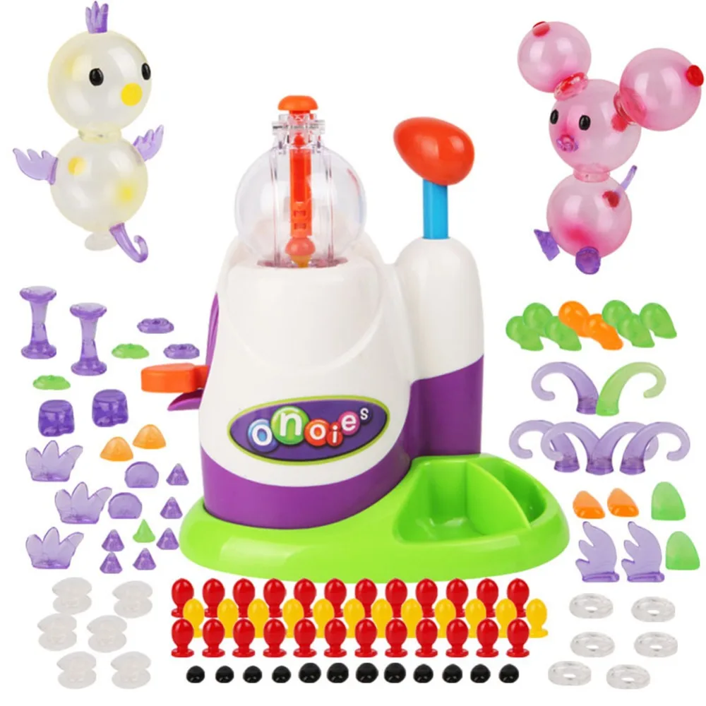 Creative Inflatable Bubble Machine DIY Bubble Blower Funny Inflator Sticky Balloon Toy Balloons Modeling Kit for Kids Playing