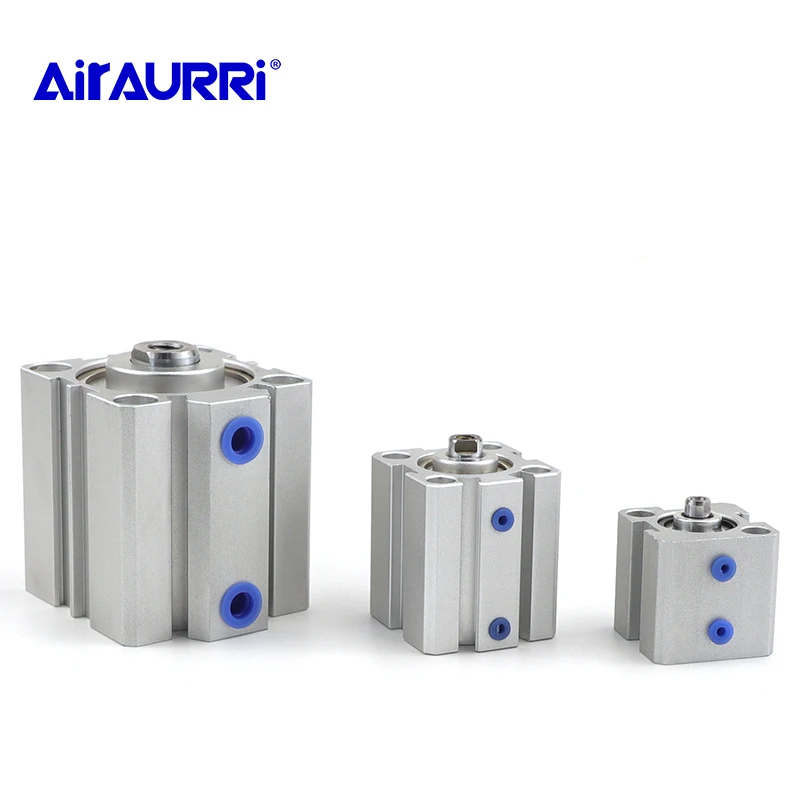 

SDA series Pneumatic Compact air Cylinder 16 20 25 32 40 50 63mm Bore to 5 10 15 20 25 30 35 40 45 50mm Stroke