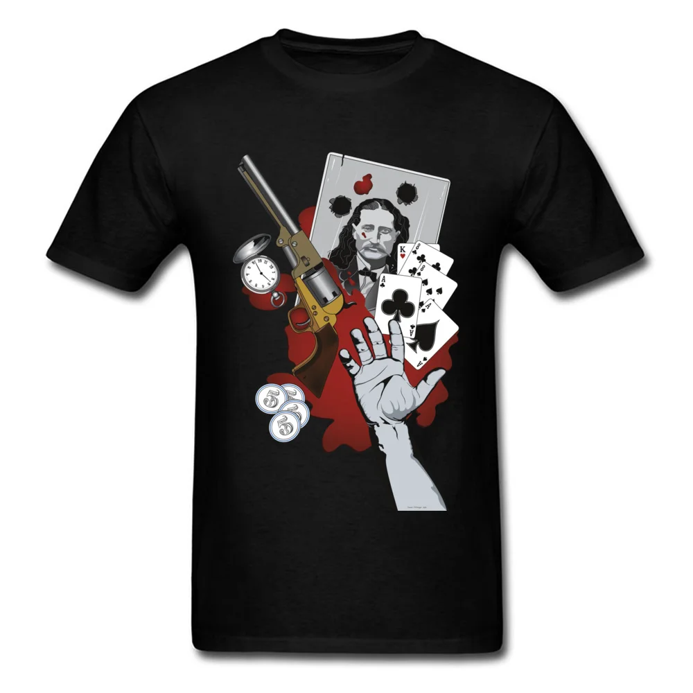 cosie Dead Mans Hand Men T-Shirt Funky Summer Short Sleeve Round Neck 100% Cotton Tops & Tees comfortable Tee Shirts Dead Mans Hand black
