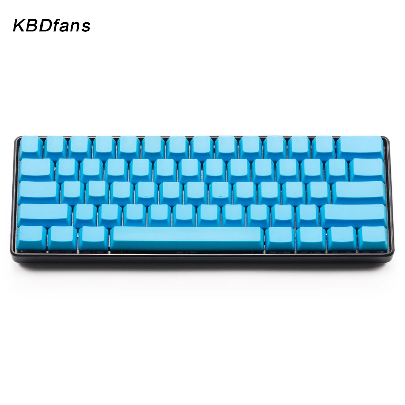 Белый черный оранжевый синий пустой толстый PBT OEM профиль 61 ANSI колпачки для MX переключатели dz60 gh60 механическая клавиатура - Цвет: blue