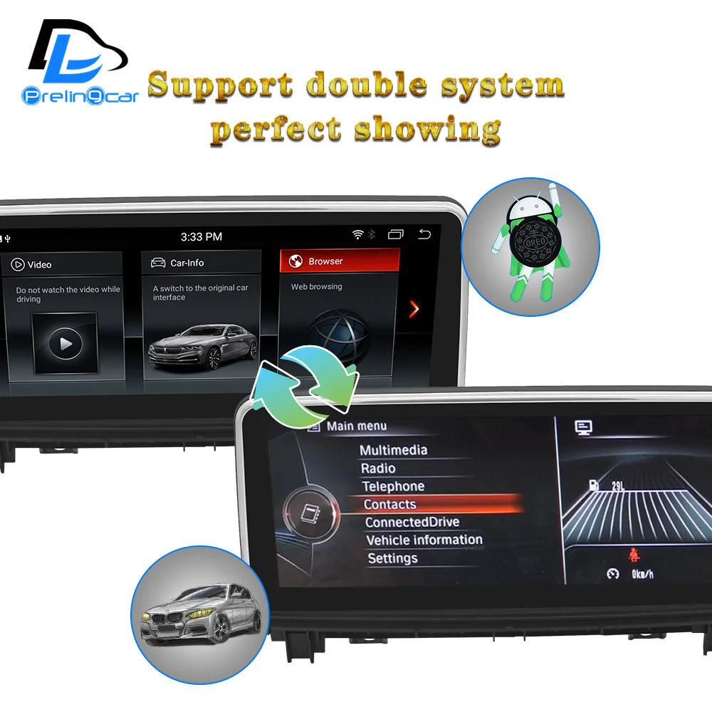 Top android 8.1 8 core dvd player for For BMW X1 Series F48 E84 CIC EVO NBT system10.25 auto radio gps navigation multimedia 1