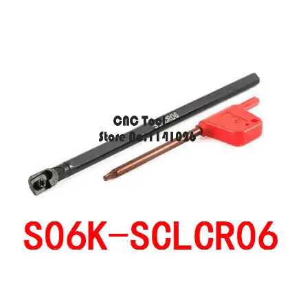 

S06K-SCLCR06/ S06K-SCLCL06,6mm*100 boring bar internal turning tools screw locked mini lathe tool holder for CCMT 060204 inserts