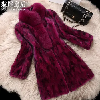 

Winter New Fashion Women's Mink fur coat,Elegant Slim fight mink fur jacket coats Plus size fur garment Free shipping FQ7012