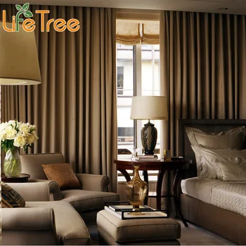 

Solid Colors Blackout Curtains for Bedroom Faux Linen Blinds Modern Window Curtains for Living Room Drapes Custom Made