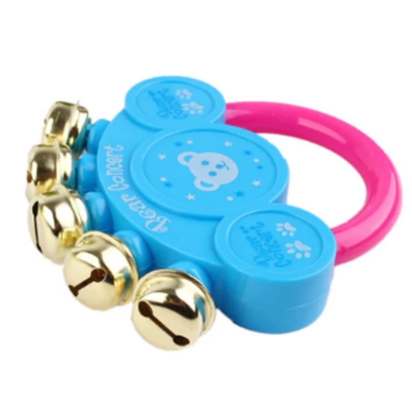 

2019 New Hot Sale Bear Kids Baby Rattles Design Handbell Musical Instrument Jingle Rattle Toy