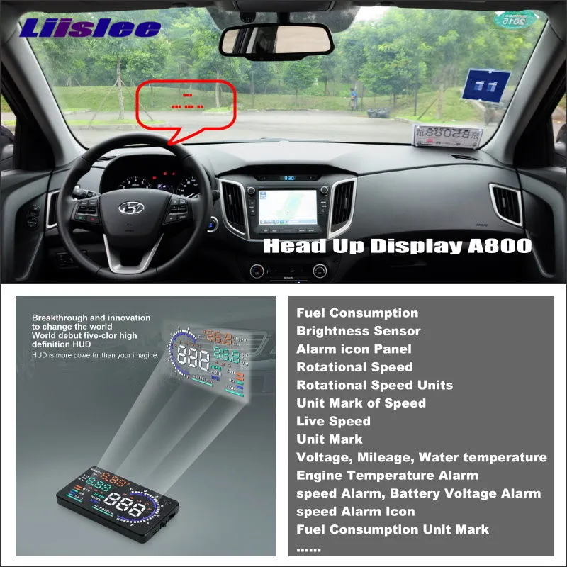 

Liislee Car Information Projector Screen For Hyundai ix25 2014~2015 - Safe Driving Refkecting Windshield HUD Head Up Display