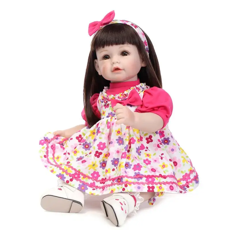 

High quality cute 52cm 20 inch Long Hair  lifelike reborn baby dolls Girl BHDY782