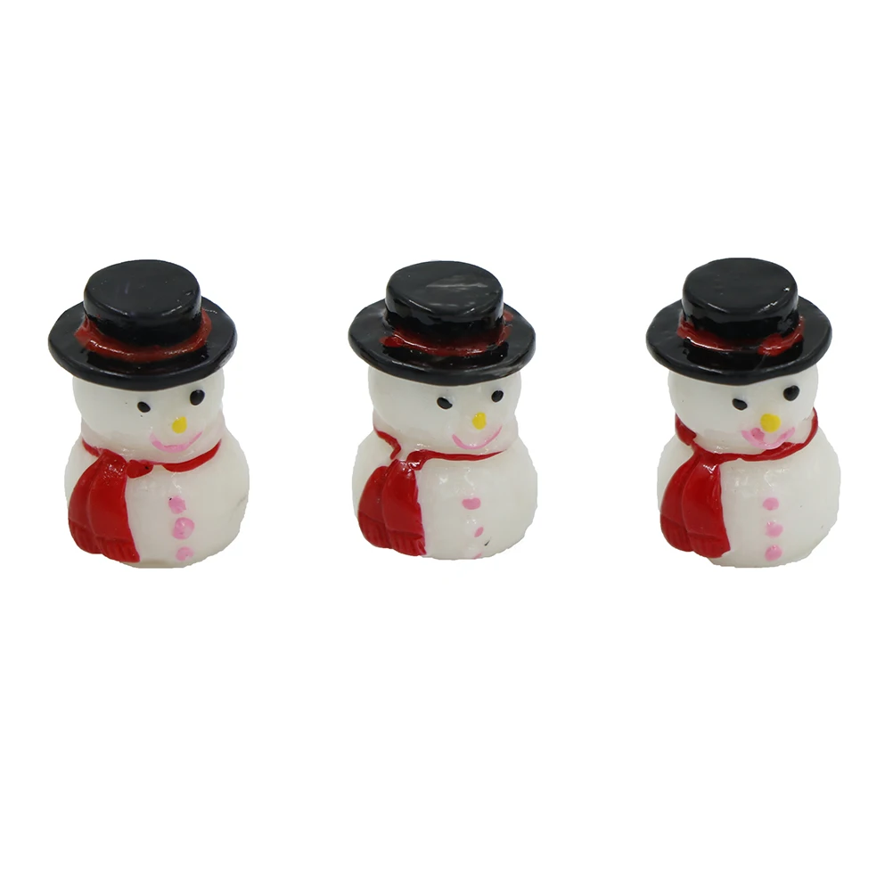 

3Pcs/lot DIY Christmas Xmas Gift Mini Resin Snowman Figurine Craft Ornament Plant Pot Fairy Micro Landscape Bonsai Garden Decor