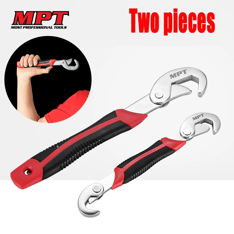 Package 2 PCS/SET Multi function Wrench Adjustable Quick Grip Wrench Universal Wrench Set 6 32