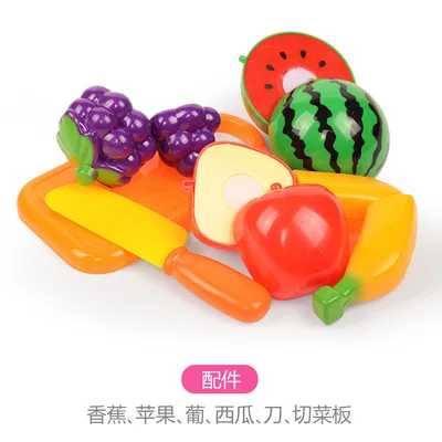 1 комплект, детский игрушечный миксер, игрушки для игры, резка фруктов, растительная пища, миниатюрный игровой домик, обучающая игрушка, подарок для девочек - Цвет: 6pcs-1