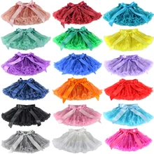 Meninas do bebê chiffon fofo pettiskirts tutu princesa festa saias ballet dança wear 12 m-10 t 30 cores meisjes rok