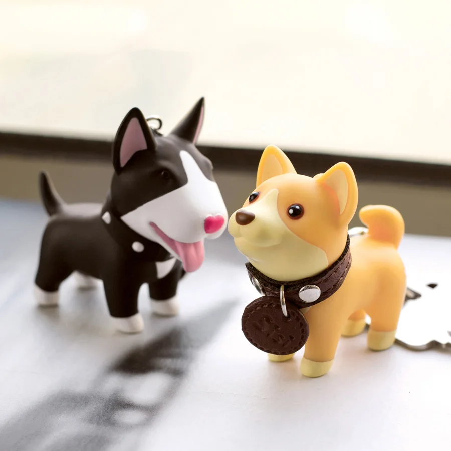 David Kabel 2017 Emoji Cute Car Punny Dog Keychain Cartoon Funny Smiley