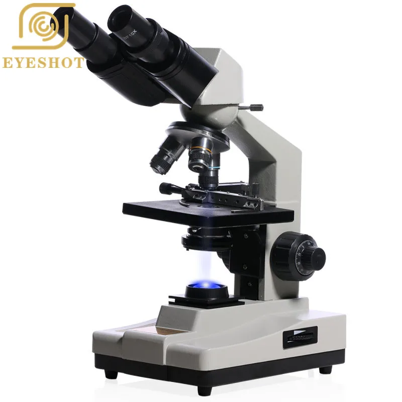 

Binocular Compound Microscope 40X-1600X Magnification Double Layer Mechanical Stage LED Illumination