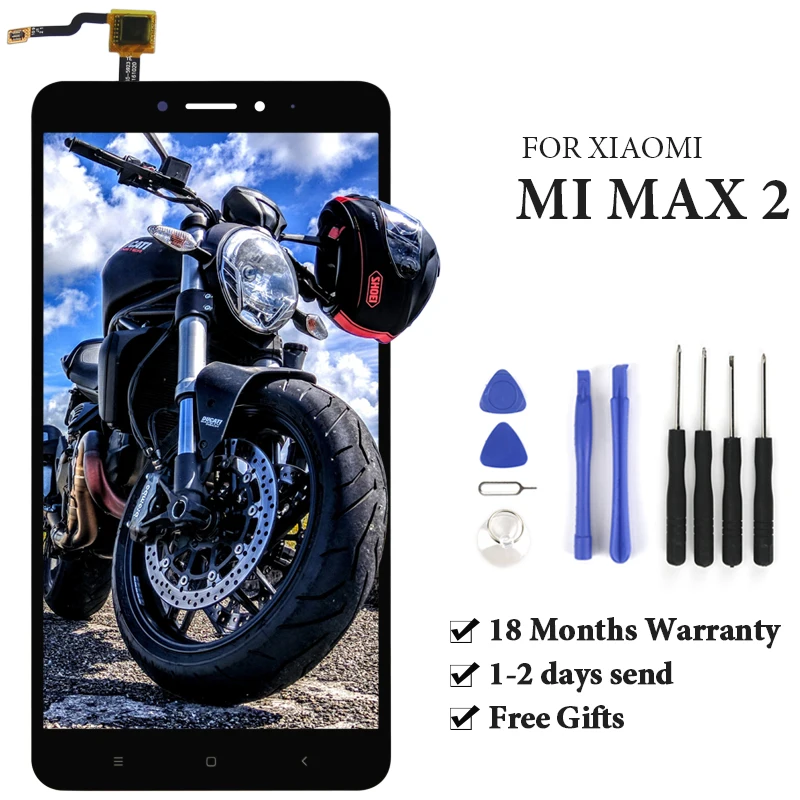 ЖК-дисплей для Xiaomi MI MAX 2 с сенсорным экраном в сборе с/без рамки детали замены