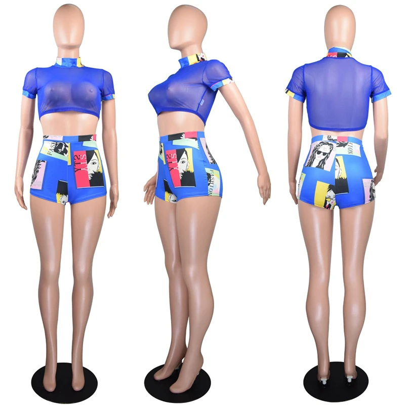 Сексуальный топ с принтом в виде ананаса+ шорты, Женский комплект 2 шт. комплект из двух предметов, летняя одежда, тренд, Прямая поставка