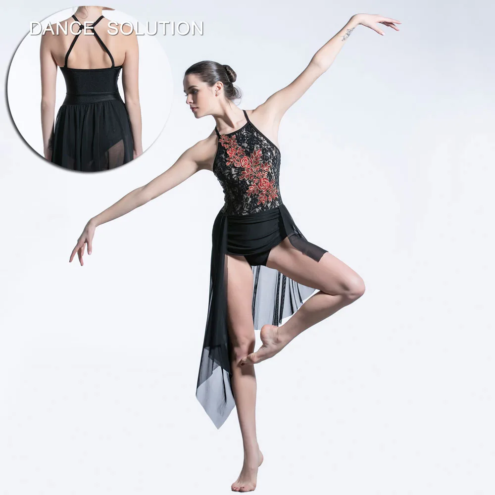 Halter Neck Ballet Dresses Lyrical and Contemporary Dance Dress Adult Girls Performance Costume Drop Shipping 19614 | Тематическая