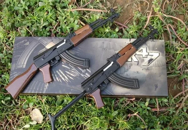 1:3 металлический ненастоящий пистолет AK 47 винтовка игрушечный стрелковый Модель