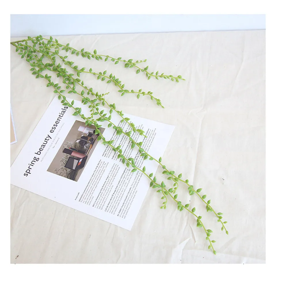 78 см длинные зеленые Scindapsus плюща искусственные виноградные растения шелковые листья поддельные искусственные листва ротанга Висячие Стены Свадебные украшения