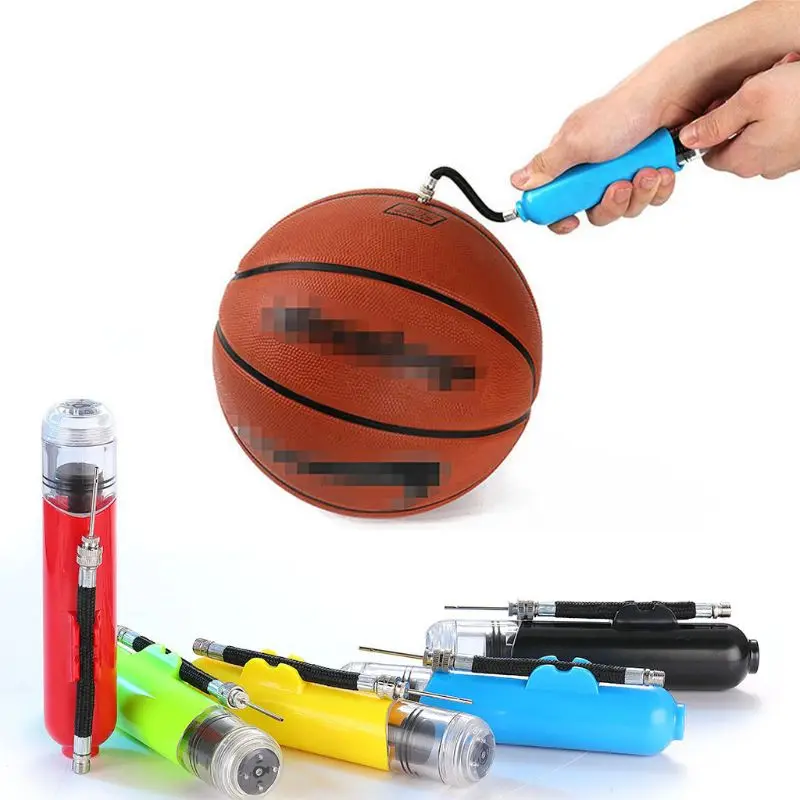 

Plastic Inflatable Ball Hand Air Pump With 3 Needles 2 Nozzles For Football Soccer Volleyball