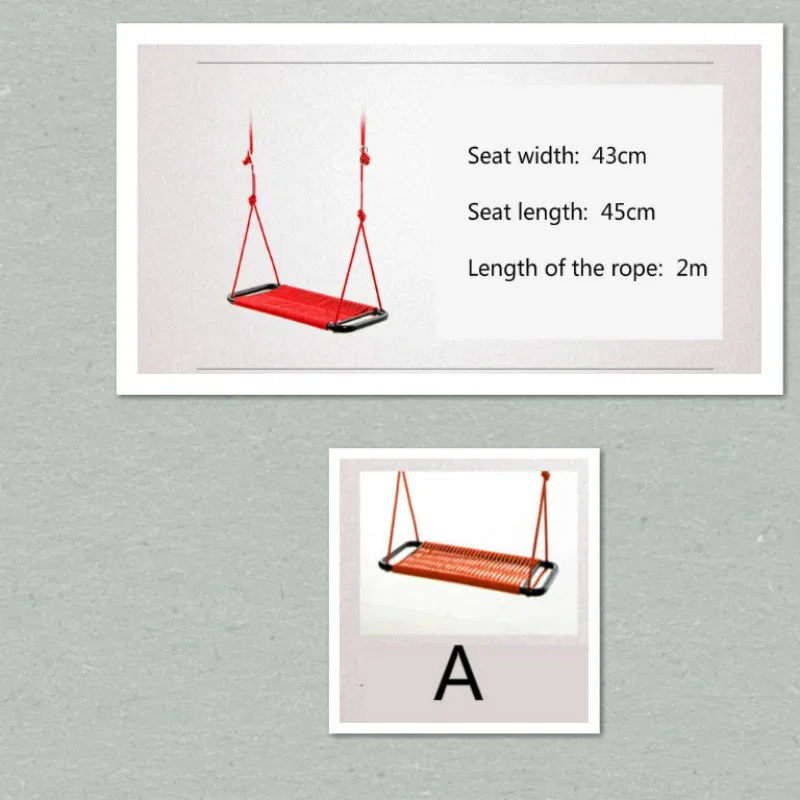 Высокое качество Детские Качели Крытый Подвесной стул открытый качели квадратный ручной работы качели дети игрушка для отдыха уличная мебель - Цвет: A