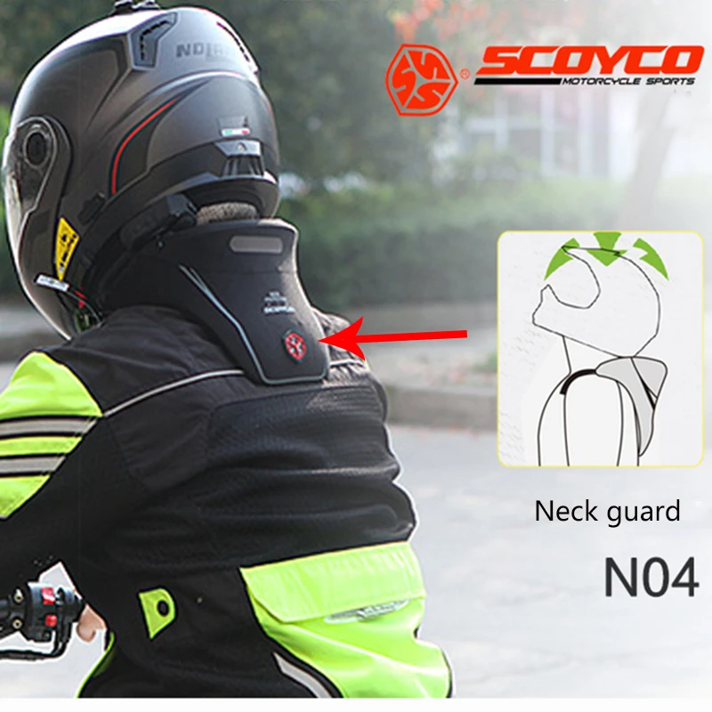 Motorcycle Protective Gear Neckguard Neck Brace Protector Reflective