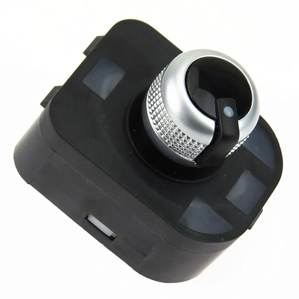 

SCJYRXS Chrome Memory Folding Electric Rearview Mirror Adjust Control Switch Knob For A6 A7 A8 TT Q3 Q5 R8 4GD959565 8KD959565A