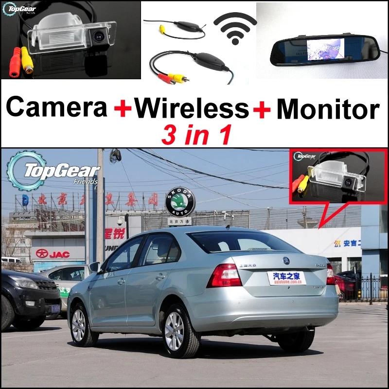 3 in1 Special Rear View font b Camera b font Wireless Receiver Mirror Monitor Easy Back