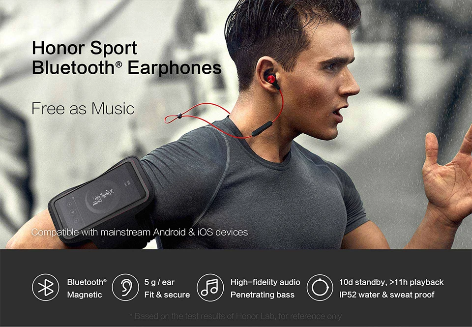 huawei Honor xSport Bluetooth наушники AM61 IPX5 Водонепроницаемый Музыкальный Микрофон управление беспроводная гарнитура для Xiaomi Android IOS