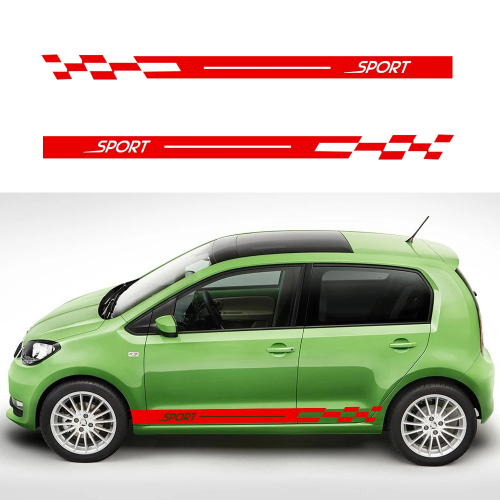

For Skoda Fabia Karoq Citigo Visions SuperB Yeti Octavia Side Stripes Decals Stickers Vinyl 3 PCS