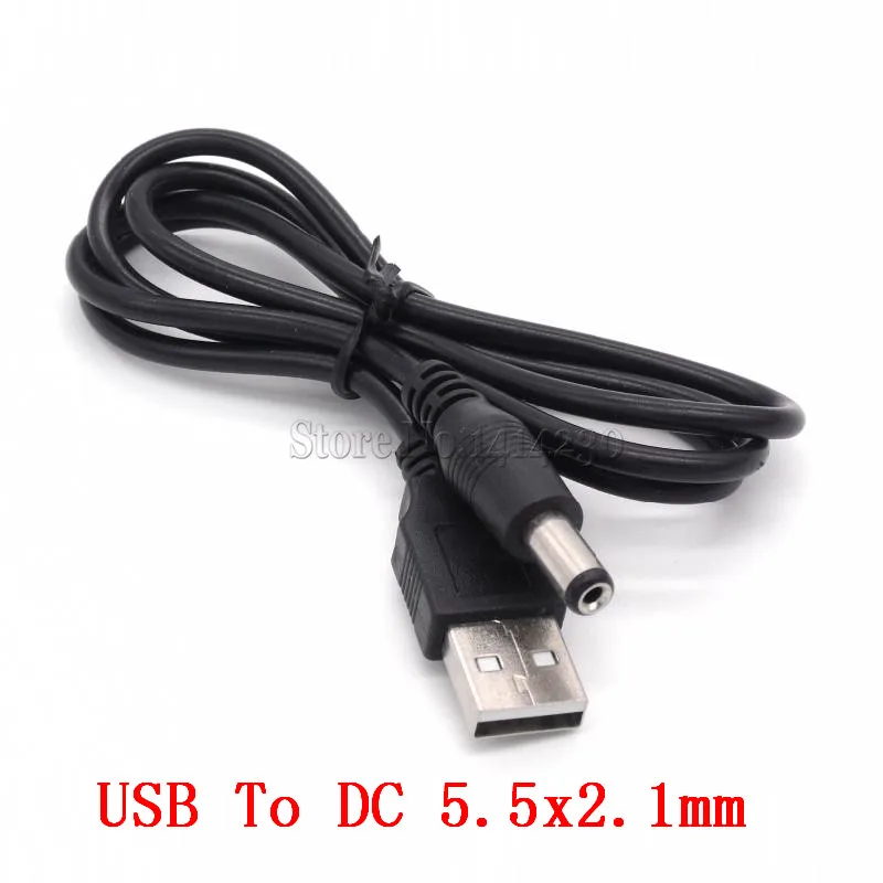 USB к DC 5,5 мм* 2,1 мм кабель преобразователя питания шнур USB5.5* 2,1 DC Jack