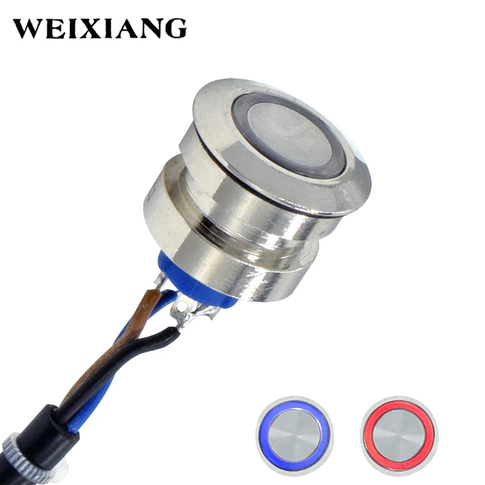 

Aluminum Alloy Motorcycle Switches Handlebar Mount Horn Power Start Kill Switch Button With Indicator Light Momentary Action