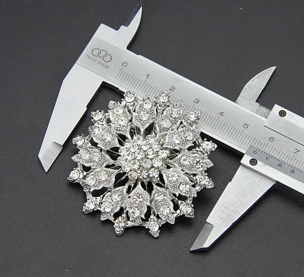 DIEZI дизайн Сияющий серебристый прозрачный со стразами кристалл маленькая брошь цветок со стразами букет для свадьбы женская брошь на булавке
