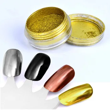 WUF 1 Box Optional Holographic Glitter Mirror Powder Nail Art Dust Shinny DIY Manicure Chrome Pigment Decoration