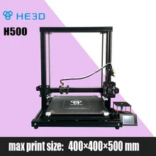 Presell HE3D Новый DIY 3D принтер H500, 400*400*500 размер печати, Автоматическое отключение питания, по-прежнему последний печати