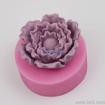 

BJ009 3D flower Peony silicone Soap mold,molds forms for cake, silica gel mould,silicon moulds wholesale