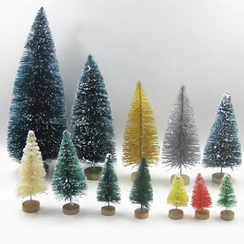 

1pc DIY Christmas Tree 6 Colors Small Pine Tree Mini Trees Placed In The Desktop Home Decor Christmas Decoration Kids Gifts