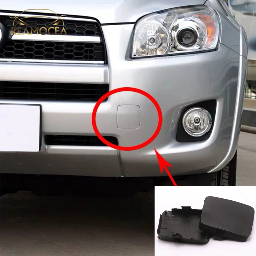 

Reamocea 2pcs 53286-0R020 Front Left Right Car Bumper Trailer Tow Hook Eye Covers Caps For Toyota RAV4 2009 2010 2011 2012