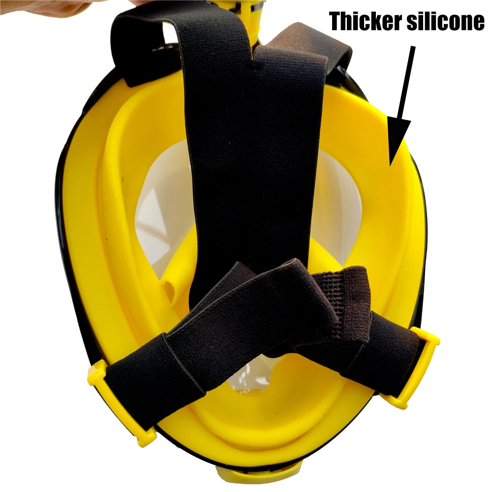 Маска для дайвинга, маска для подводного плавания, набор с защитой от запотевания, усовершенствованная дыхательная система, маска для плавания для взрослых и детей, съемное крепление для камеры