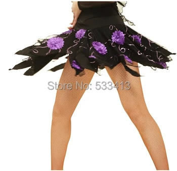 

Latin dance costume sexy Embroidered Irregular latin dance skirt for women latin dance exercise costume skirt