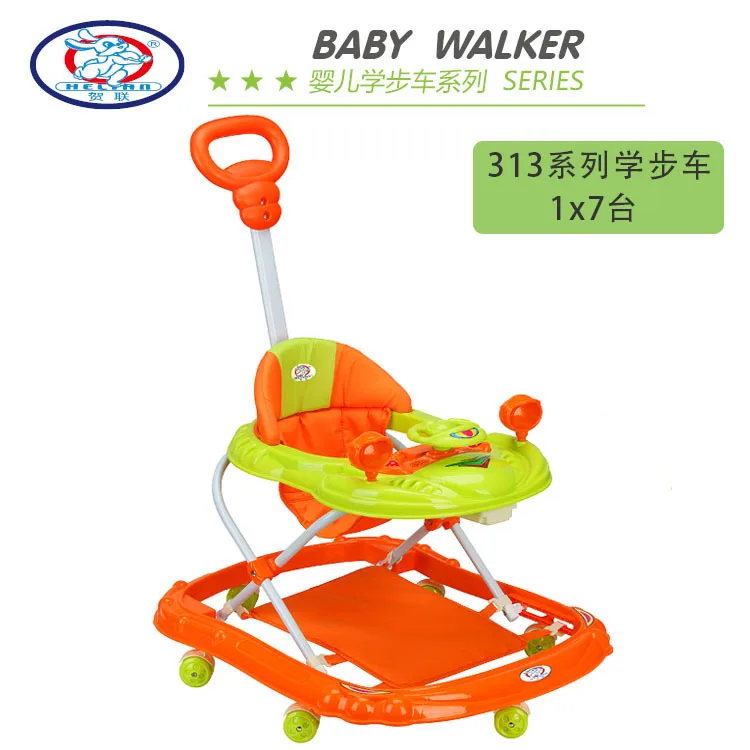 

Baby walkers with pusher foot pad with music baby walker