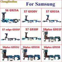 ChengHaoRan USB зарядное устройство док-станция разъем гибкий кабель для samsung Galaxy S6 S7 G930V G935A edge G935F S8 plus G955F G955U G955N